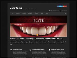 Web site www.arrowheaddental.com, Arrowhead Dental Laboratory