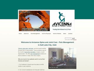 Web site www.painmed.com, Avicenna Spine & Joint Care
